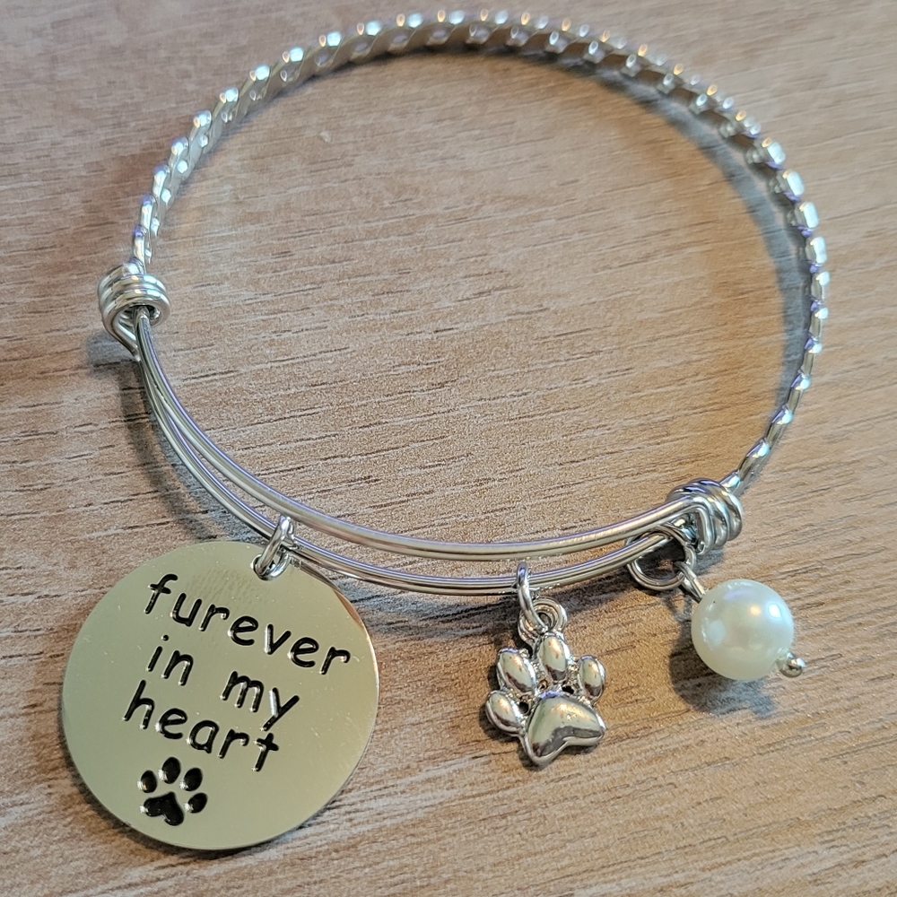 NEW! FurEver In My Heart Bangle Bracelet